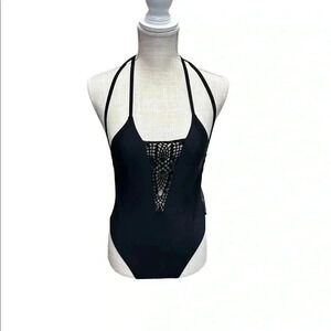NWT•WOMEN’S XHILARATION BLACK BATHING SUIT•SIZE XS•SUPER CUTE GREAT FOR VACATION